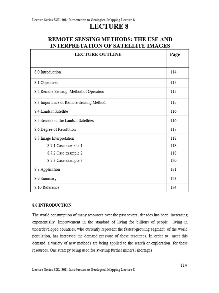 Lecture - 8 - 0 REMOTE SENSING METHODS | PDF | Remote Sensing | Infrared