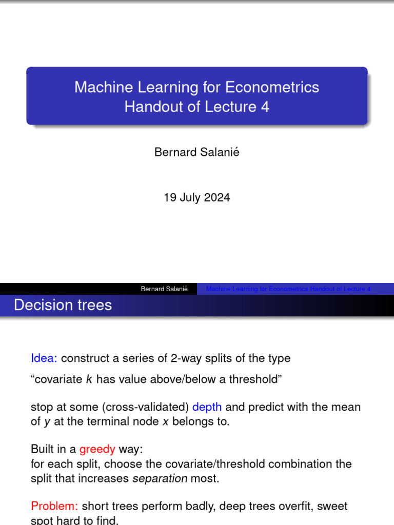 Lecture4 FGV | PDF | Machine Learning | Econometrics