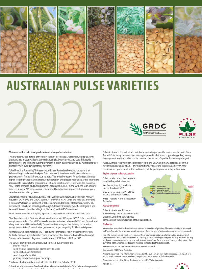 Australian Pulse Variety Guide 2021 | PDF | Legume | Plant Breeding