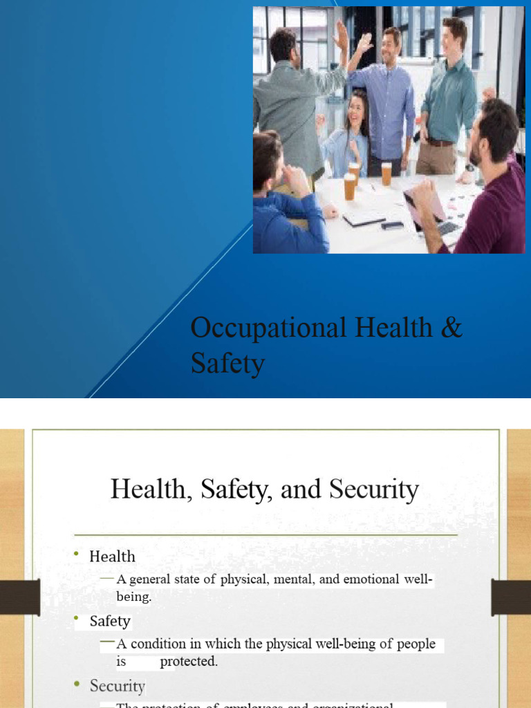 Occupational Health & Safety Guide | PDF | Occupational Safety And ...