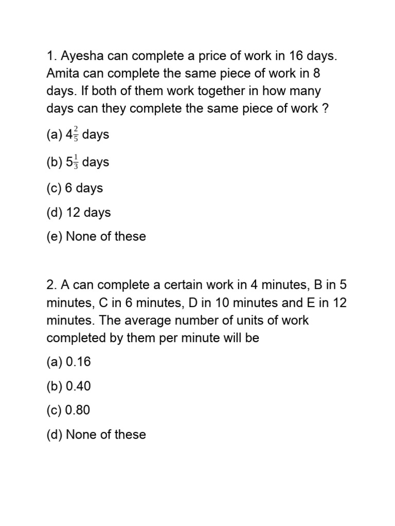 Time And Work Calculator