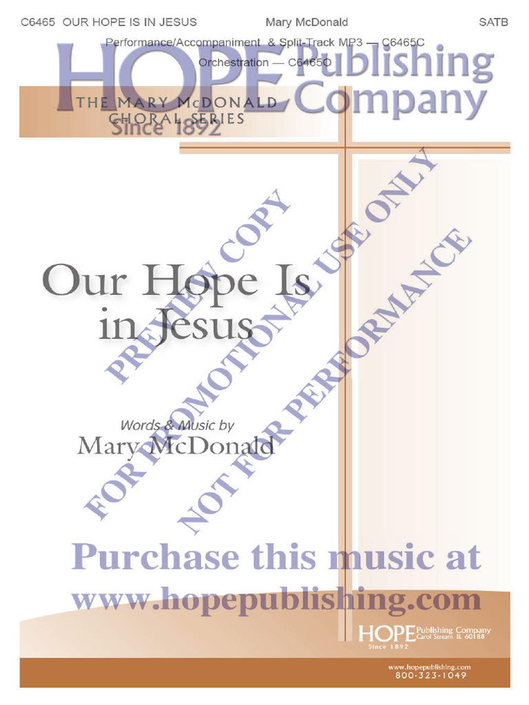 Our Hope Is in Jesus | PDF
