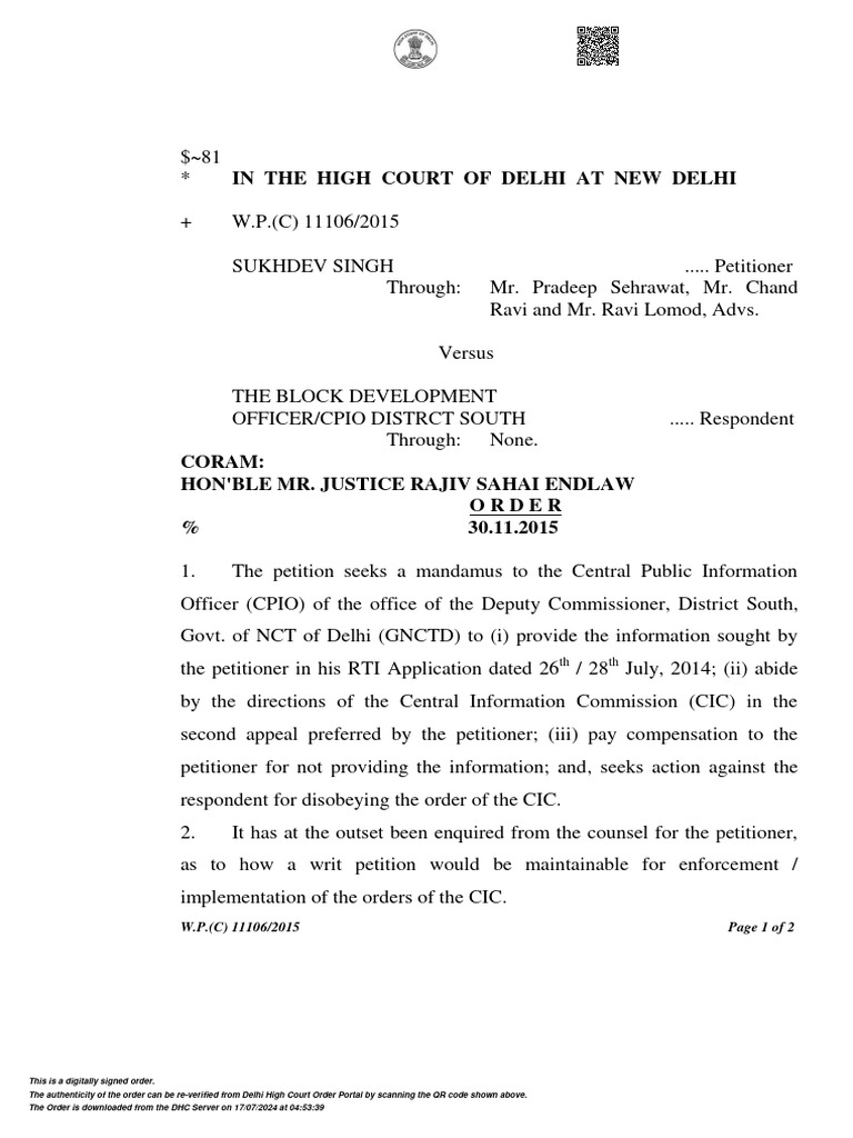 Negative Order 2 | PDF | Mandamus | Courts