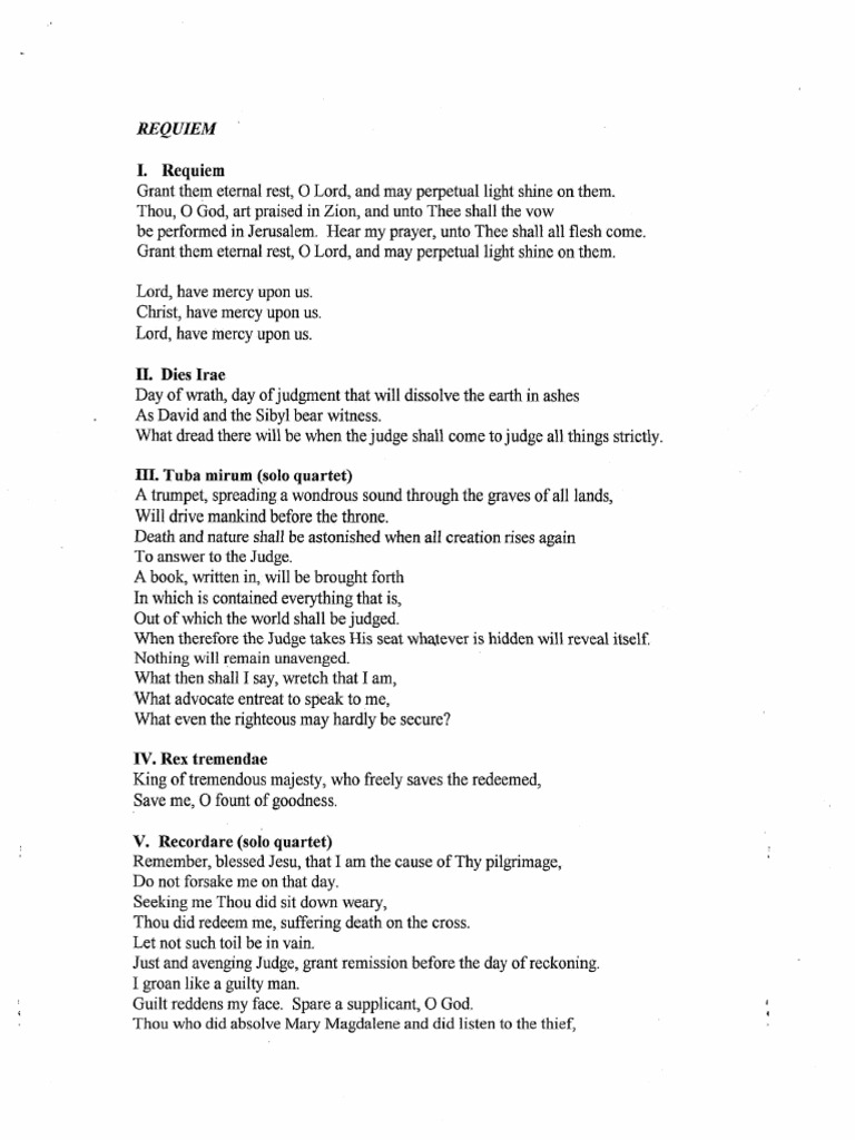 Mozart requiem translations pronunciations pdf