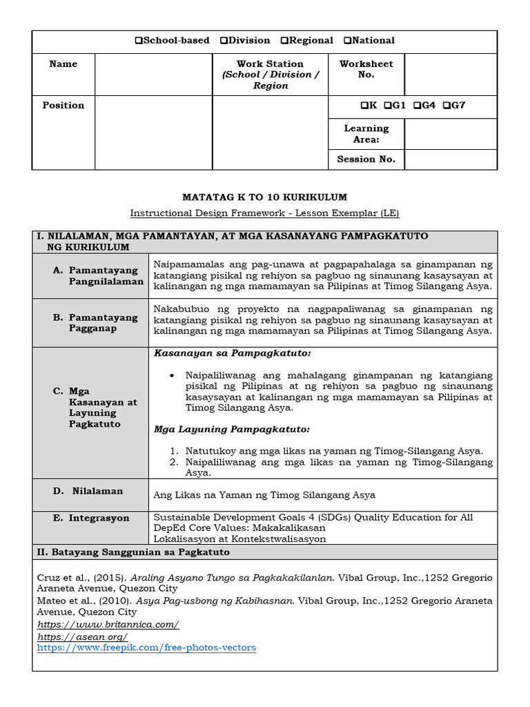 Matataglessonplan Ap7 240713115034 8724b115 | PDF