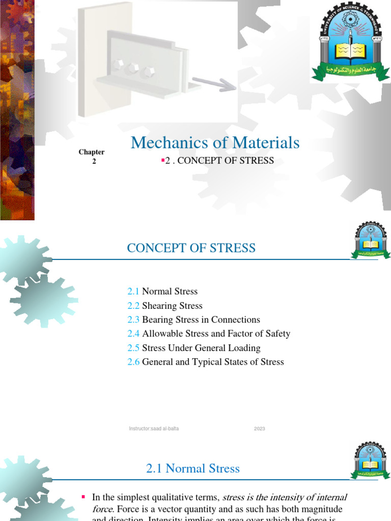 Mechanics of Materials: Stress Concepts | PDF | Stress (Mechanics ...