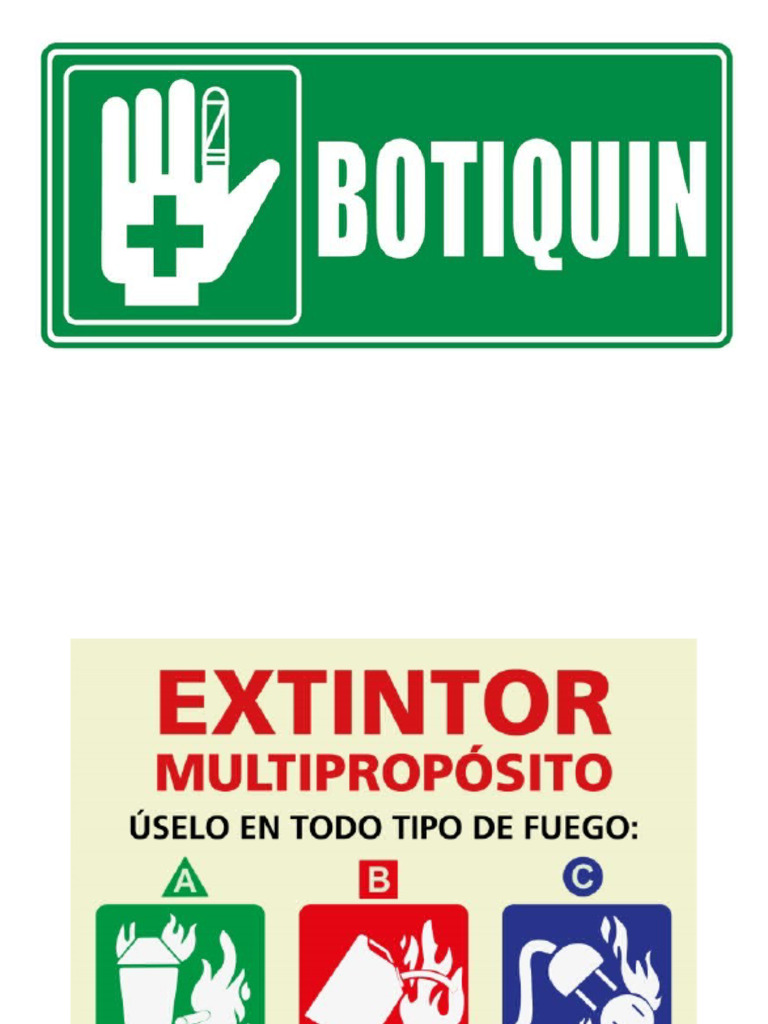 SEÑALIZACION BOTIQUIN Y EXTINTOR | PDF