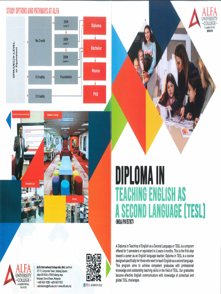 Diploma in Teaching English As A Second Langage (Tesl) | PDF