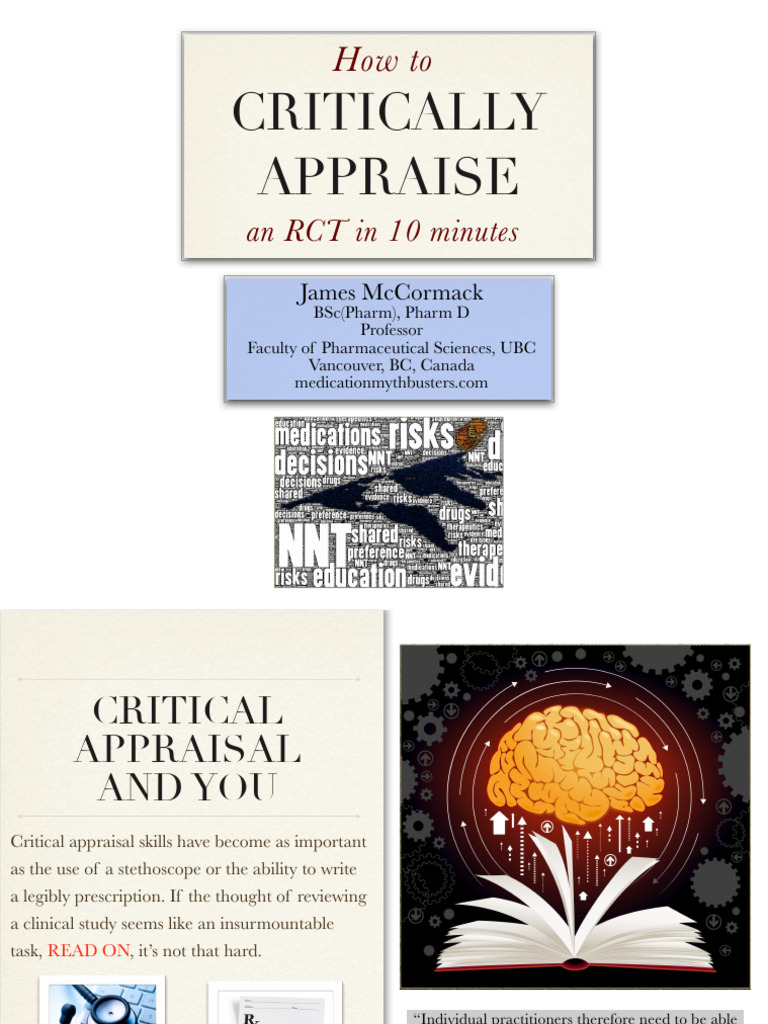 Quick Guide to Critical Appraisal RCT | PDF | Confidence Interval | P Value