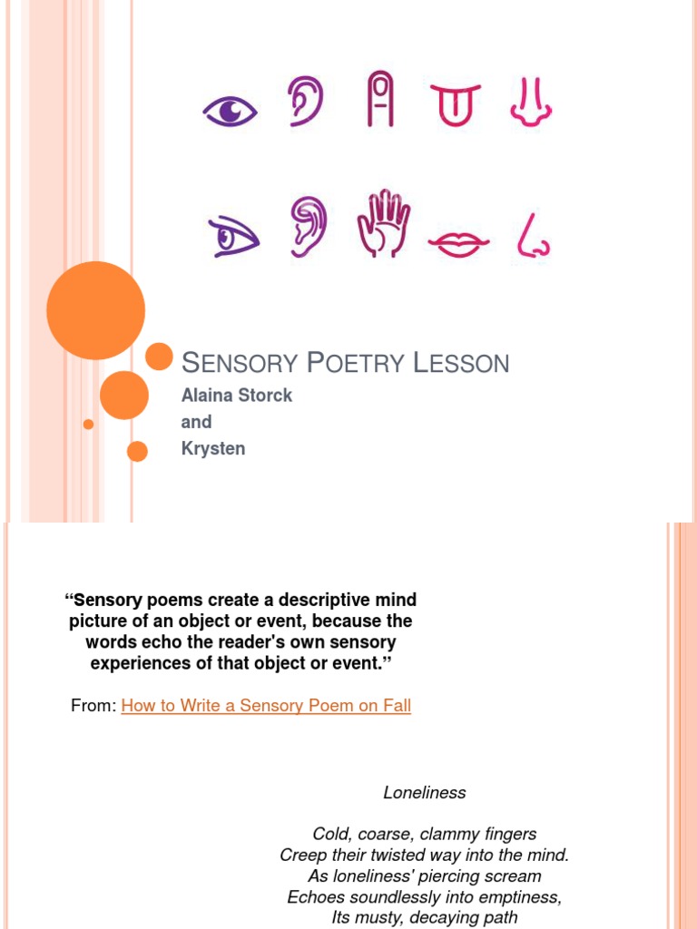Sensory Poetry Lesson Presentation