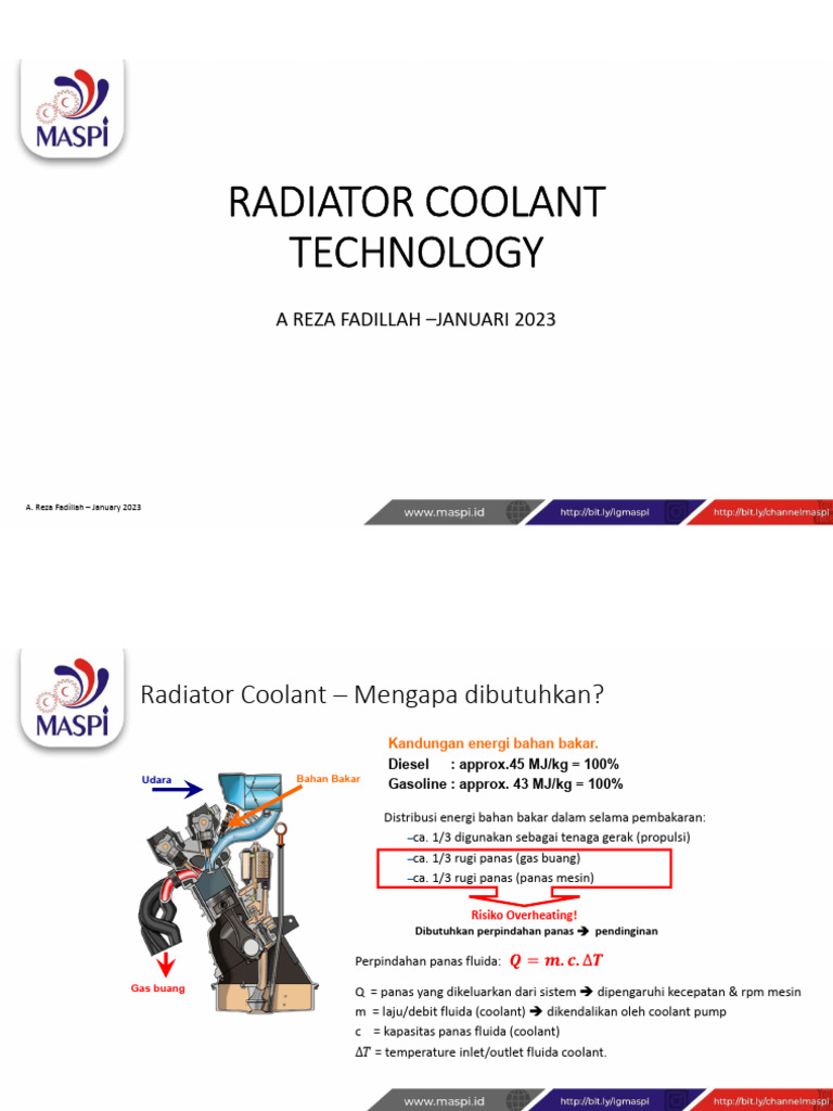 Teknologi Radiator Coolant 2023 | PDF