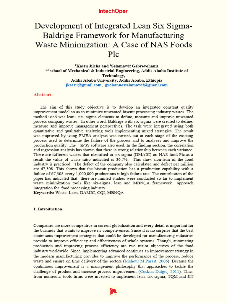 Integrated Lean Six Sigma for Waste Reduction | PDF | Lean ...