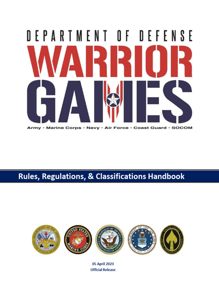 DOD Warrior Games Rules Handbook | PDF | Transgender | LGBTQIA+ Studies