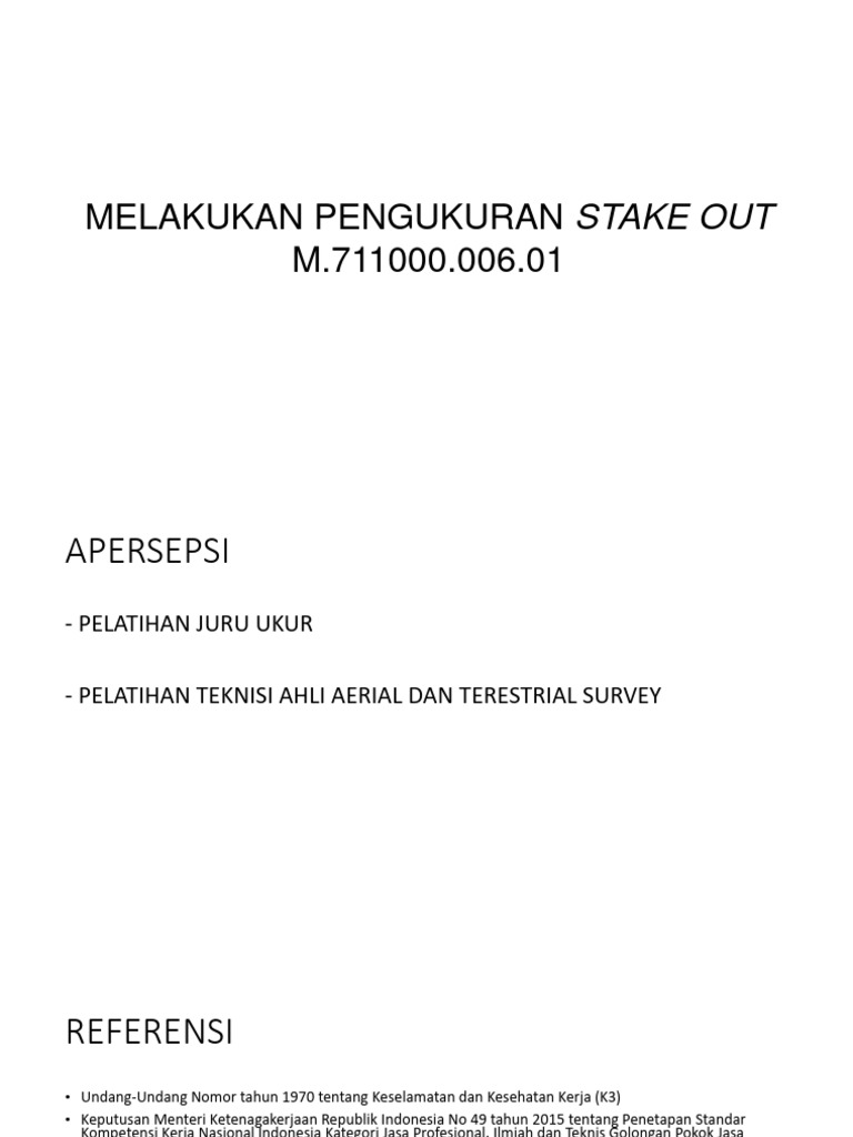 Panduan Staking Out Koordinat dan Elevasi | PDF