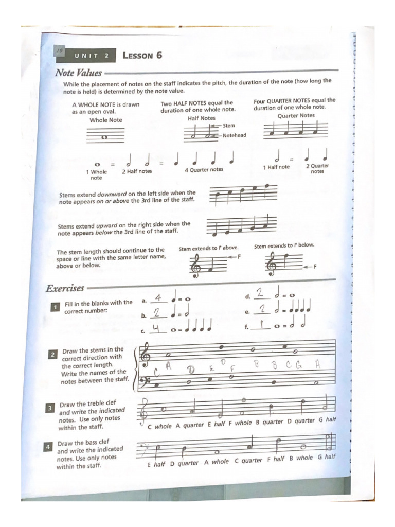 Note Values Pdf