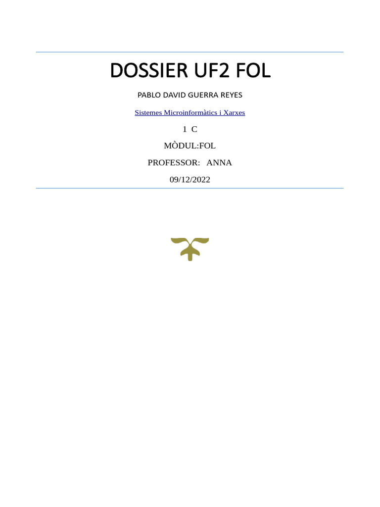 Dossier UF2 | PDF