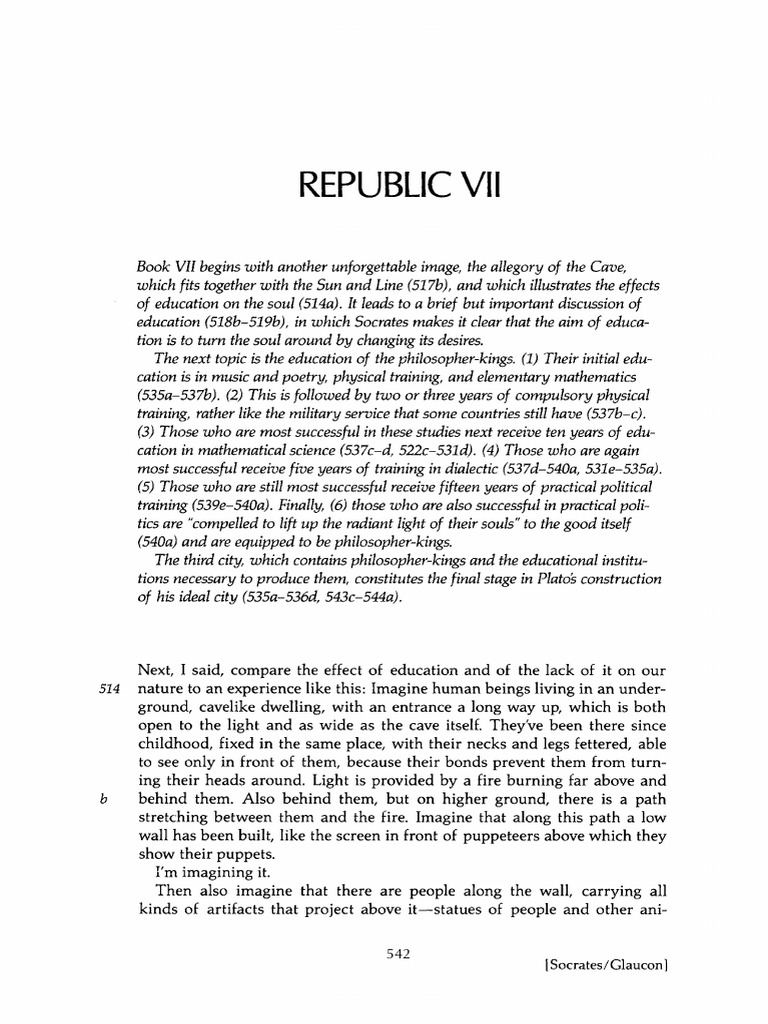 Allegory of the Cave - Plato | PDF | Soul