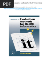 Handbook of Evaluation Methods For Health Informatics., 978-0123704641