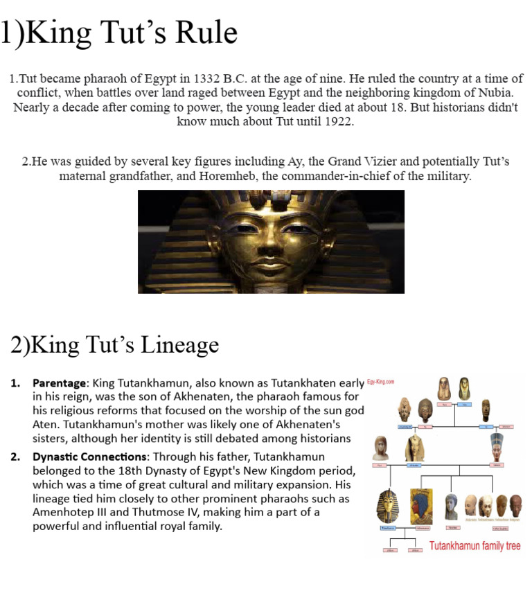 King Tut's Rule and Lineage | PDF | History