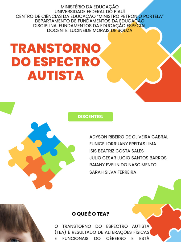 Compreendendo o Transtorno do Espectro Autista | PDF | Espectro do ...