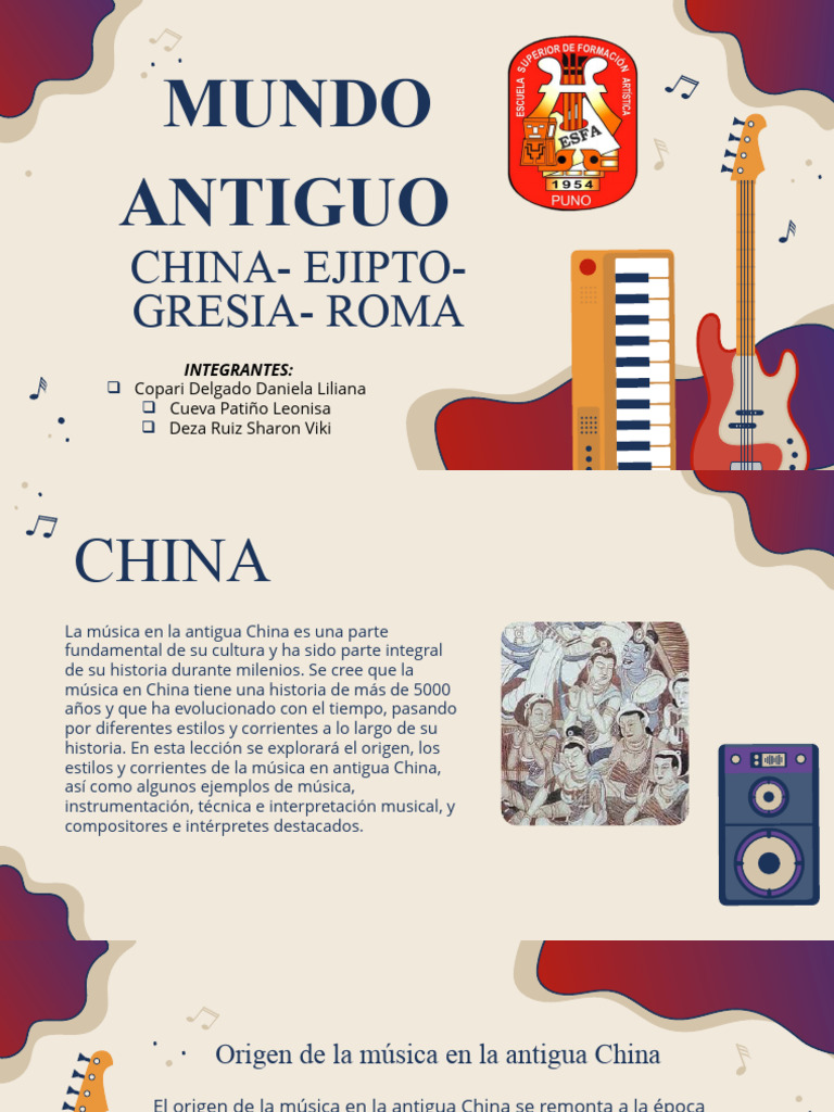 Música en Civilizaciones Antiguas | PDF | Instrumentos musicales ...
