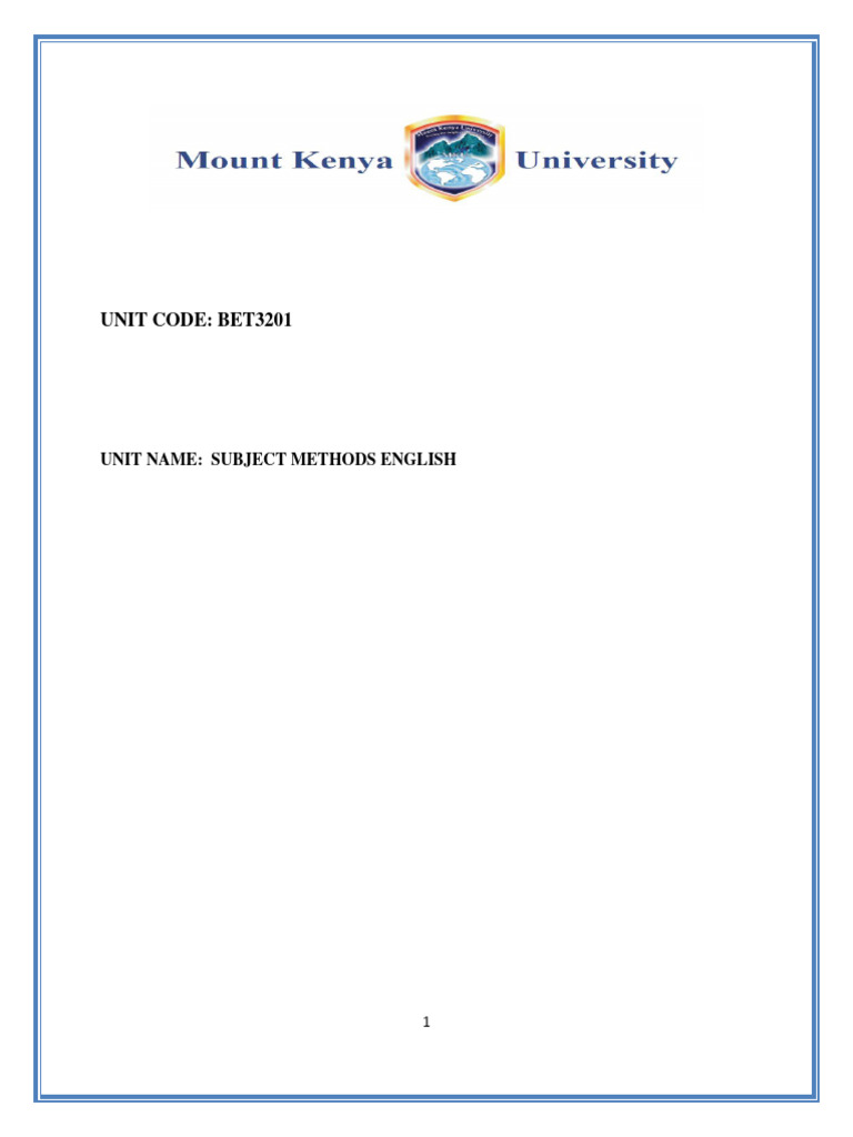 Bet3201 Subject Methods English | PDF | Stress (Linguistics) | Poetry