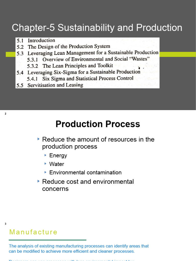 Sustainable Production Practices Overview | PDF | Lean Manufacturing ...