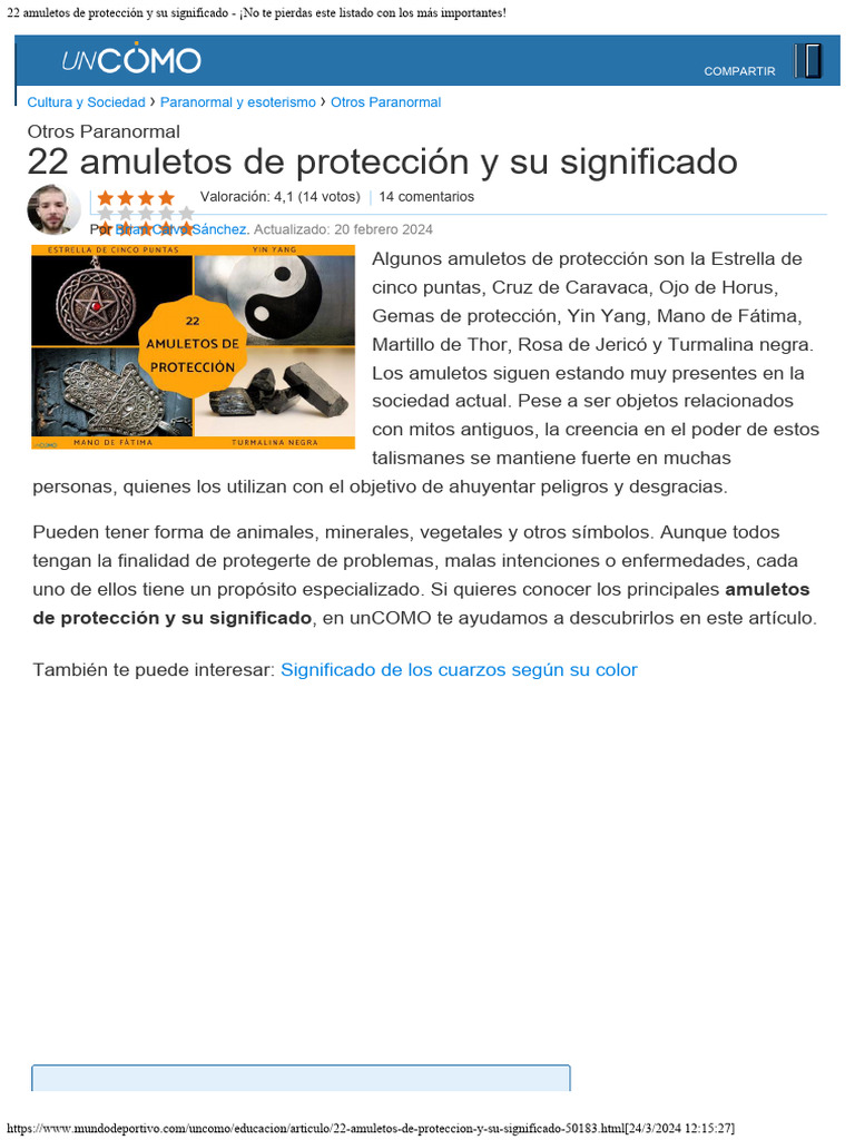 22 Amuletos de Protección y Significado PDF Amuleto