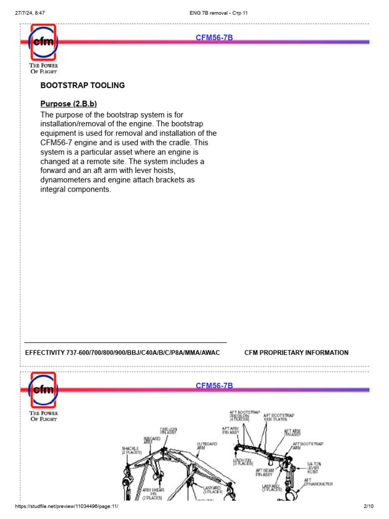 CFM56-7B Bootstrap Tooling Guide | PDF | Vehicle Technology