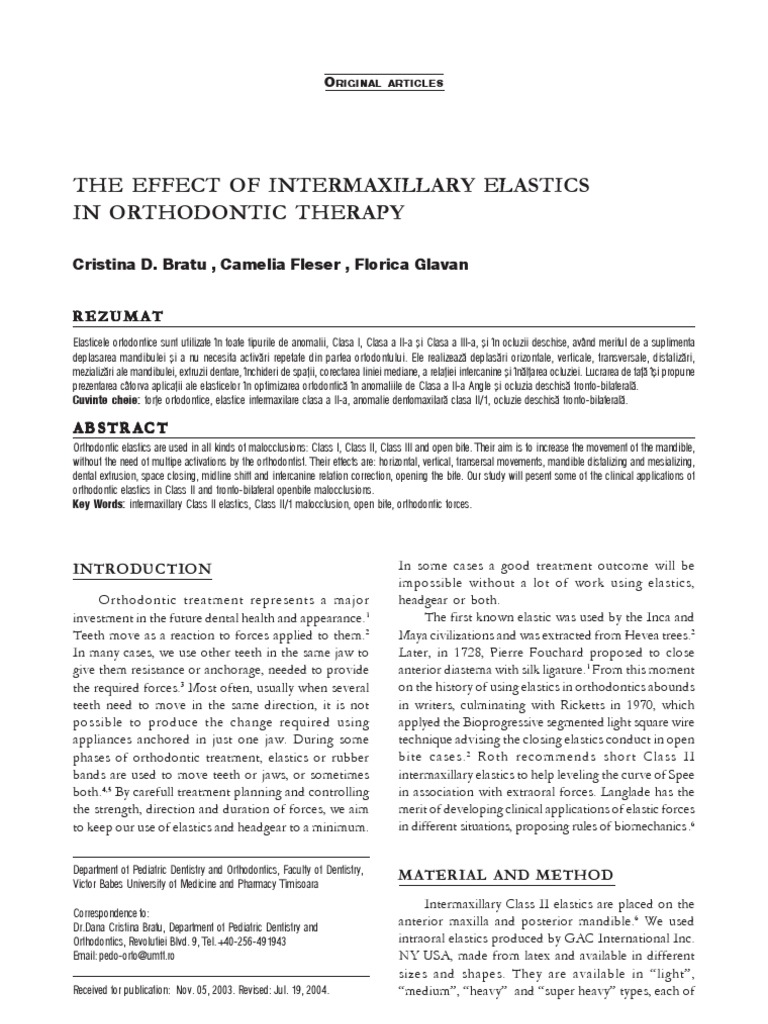 Elastics Orthodontics PDF