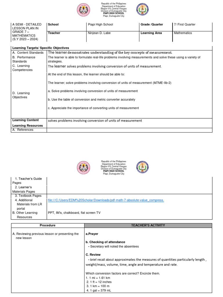 Quarter 2, Week 2 Part Twoooooo | PDF | Weight | Measurement