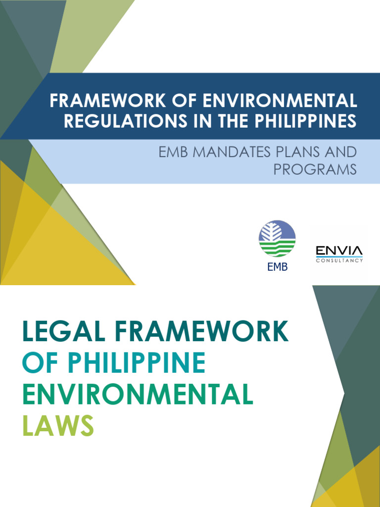 Framework Of Environmental Regulations And Emb Mandates Pdf