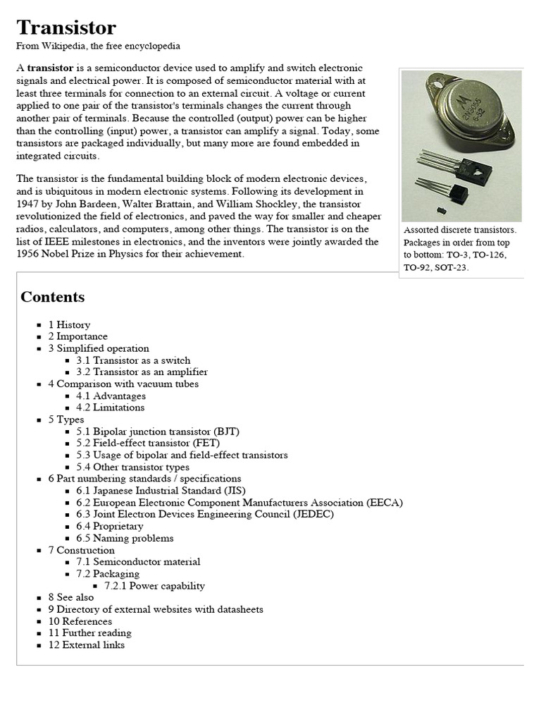 Transistor Pdf Field Effect Transistor Transistor