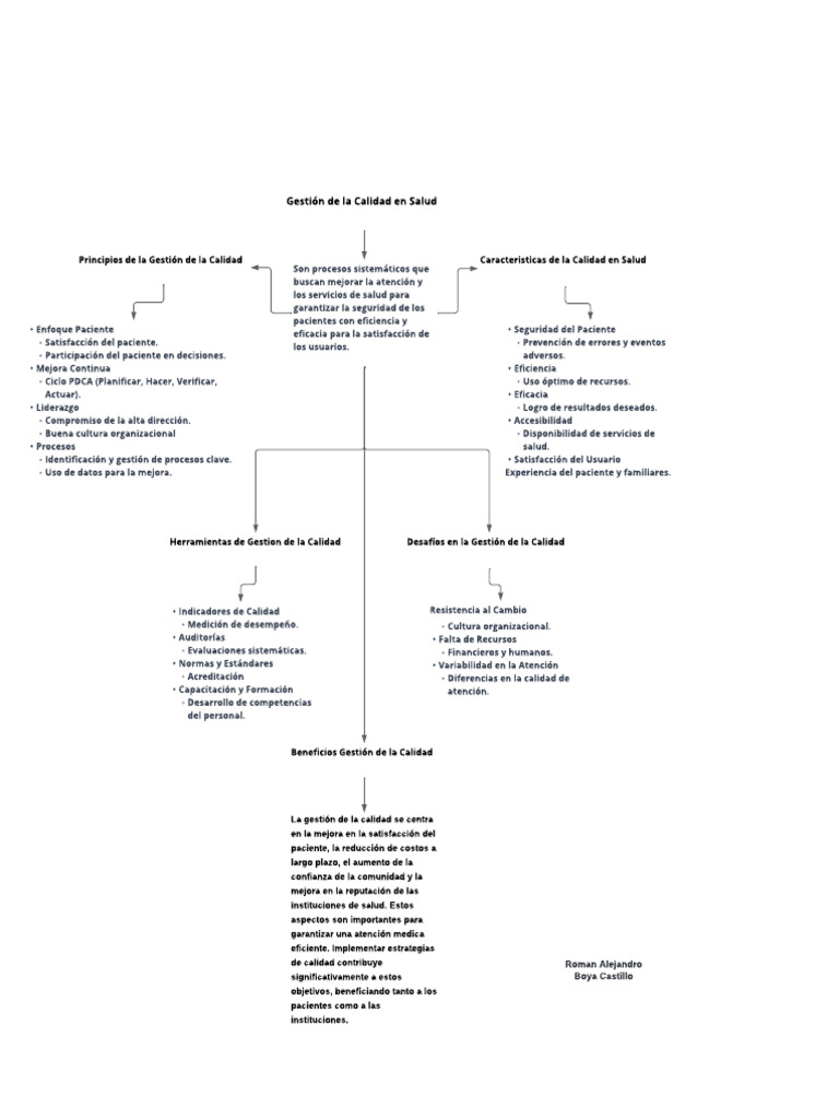 Mapa Conceptual Gestion de La Calidad Roman Alejandro Boya Castillo ...