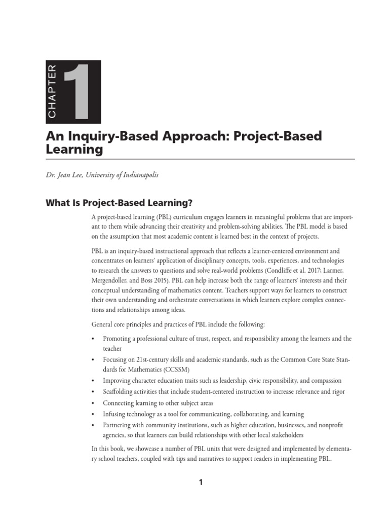 Chapter | PDF | Project Based Learning | Learning
