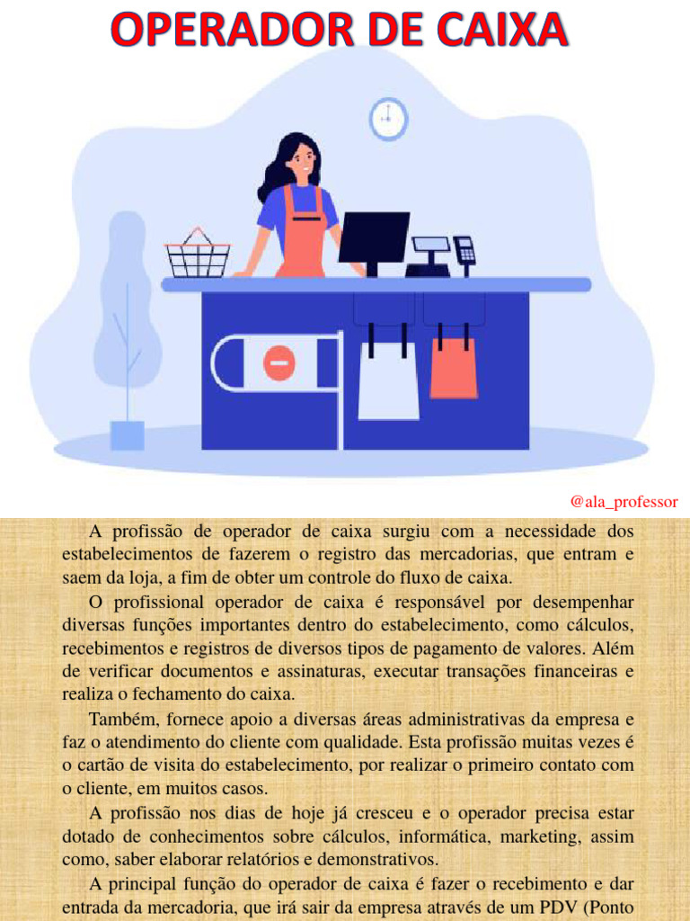 Importância do Operador de Caixa | PDF | Caixa | Fluxo de caixa