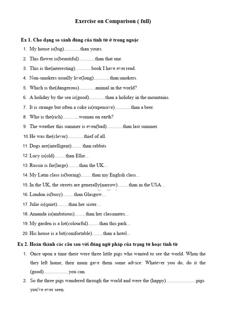 Cac dang bai tap so sanh trong tieng anh pdf