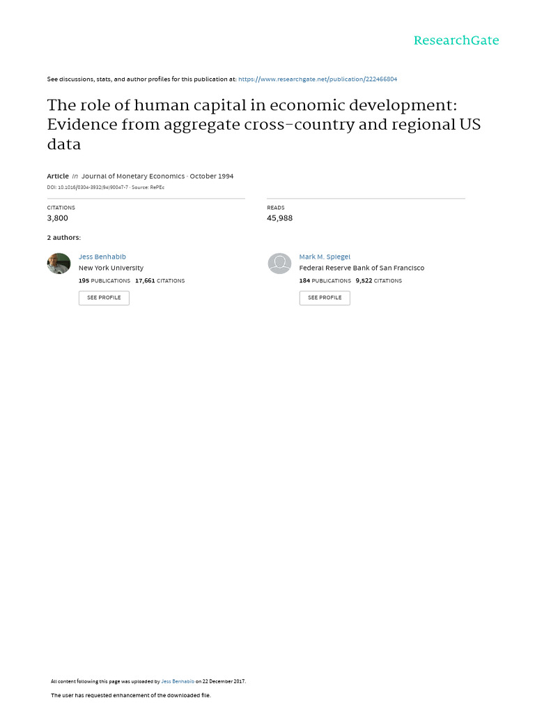 Human Capital | PDF | Economic Growth | Human Capital