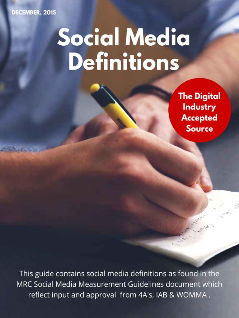 MRC Social Media Measurement Definitions FINAL | PDF | Popular Culture ...