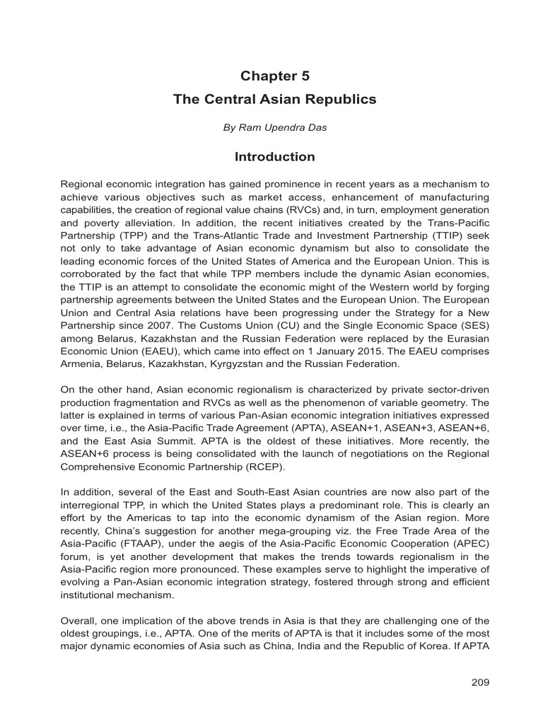 Chapter 5 - The Central Asian Republics | PDF | Central Asia | Foreign ...