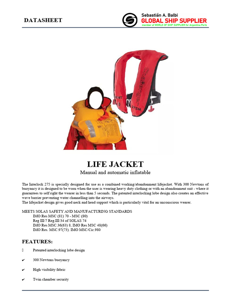 Professional Marine Life Jacket | PDF | Computers | Technology ...
