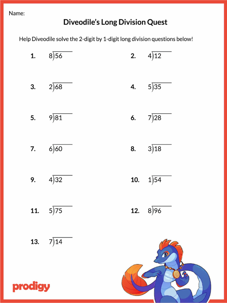 Long Division Worksheets Grade 4 | PDF