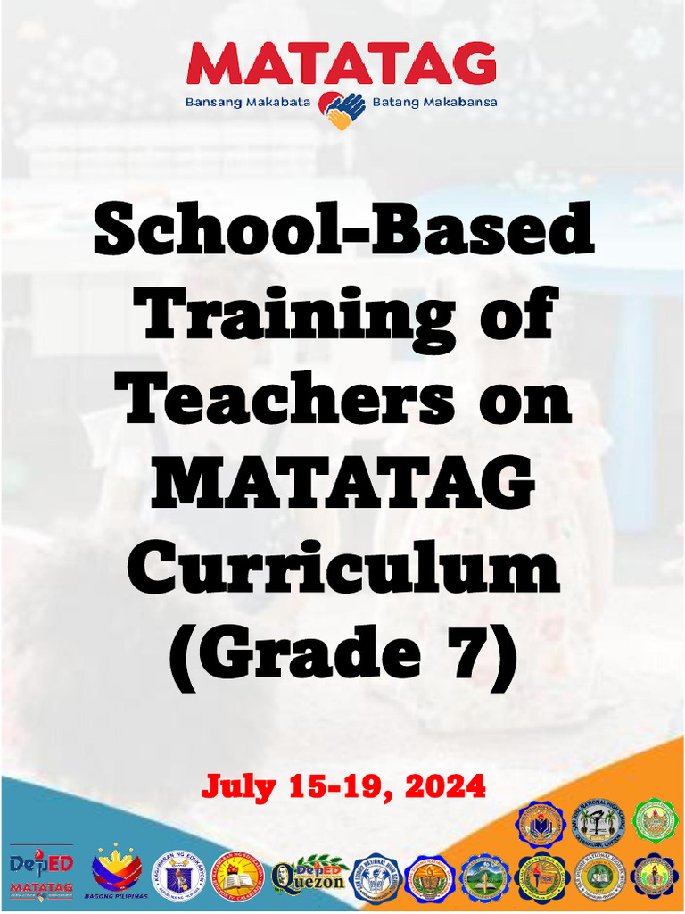 Training for Grade 7 MATATAG Educators | PDF | Project Based Learning ...