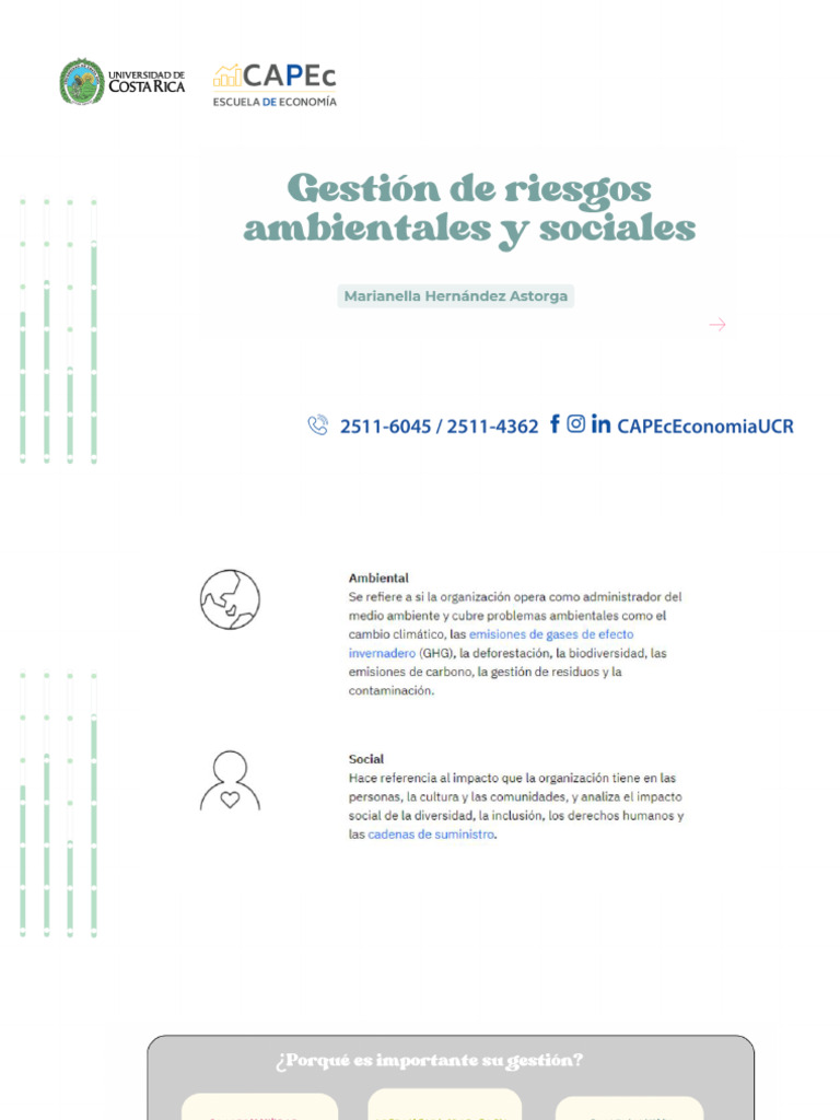 Gestión de Riesgos Ambientales y Sociales | PDF