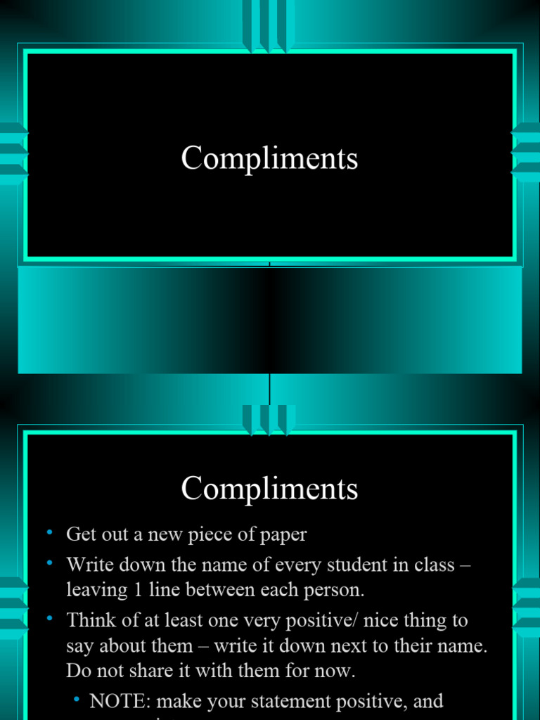 Compliments | PDF | Psychological Concepts