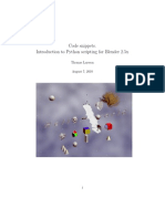 Code Snippets Intro to Scripting in Blender 25x