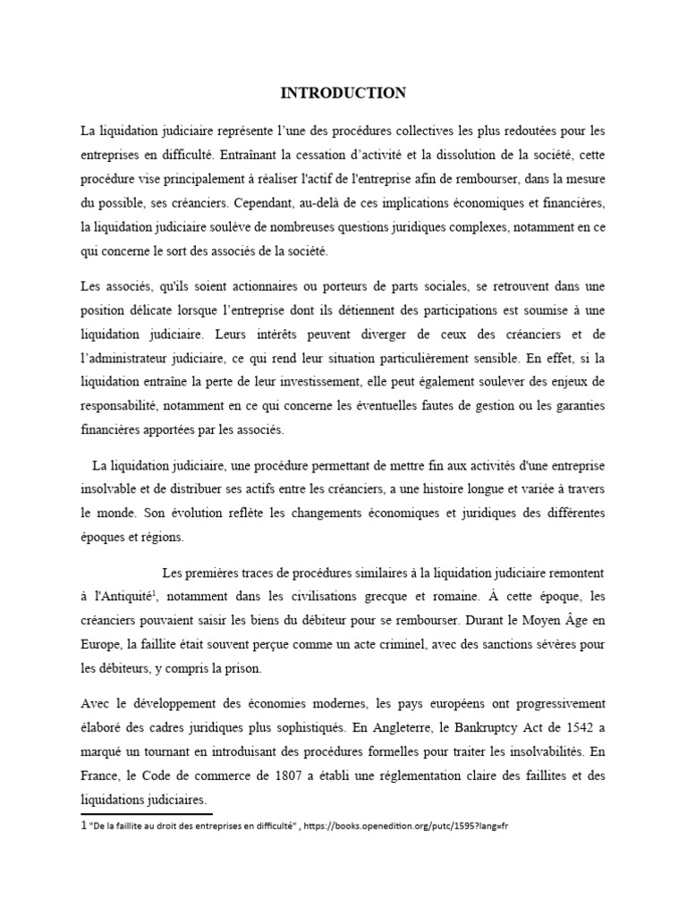 Responsabilité des Associés en Liquidation | PDF | Liquidation | Business