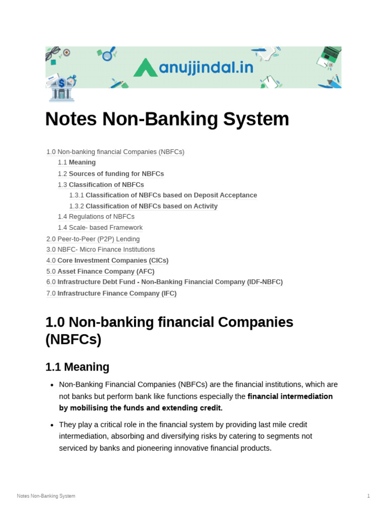 Understanding NBFCs: Key Insights | PDF | Non Bank Financial ...