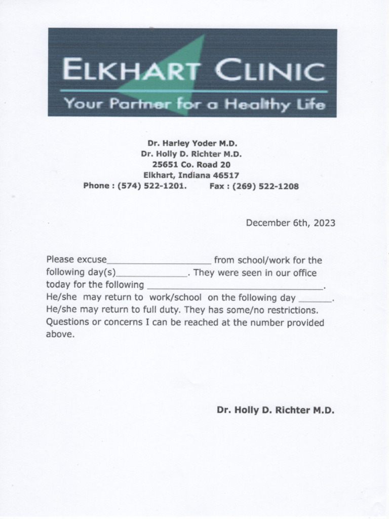 Doctors Note | PDF
