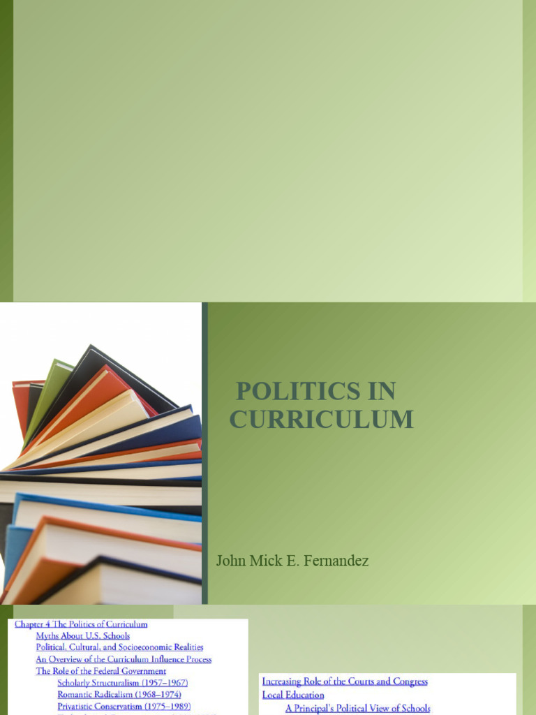 Politics in Curriculum | PDF | Curriculum | Teachers